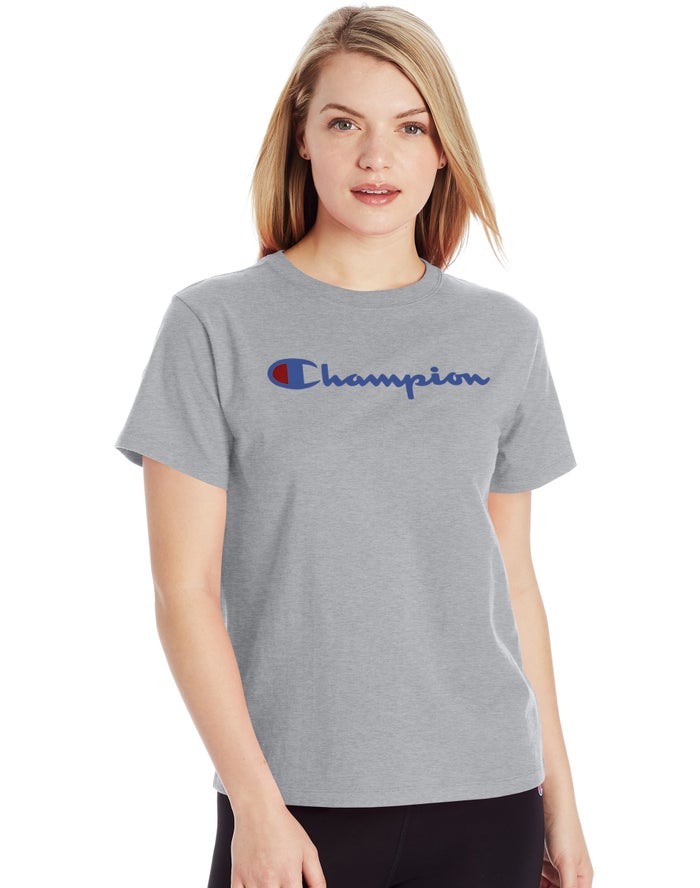 Champion Dame T-Shirts Grå - Classic - Danmark IBM-098476